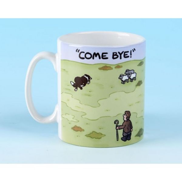 Working Border Collie & Sheep Mug - 11oz Ceramic Coffee Mug, Fun Farm Dog Design - View #9